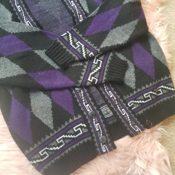 ✖️SOLD✖️RARE vtg argyle cardigan - Picture 3 of 9